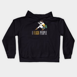 I flash people with female photographer design for photographers and camera enthusiasts Kids Hoodie